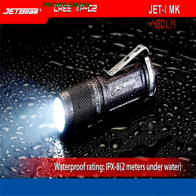 Лидер продаж! JETbeam JET 1 MK портативный водонепроницаемый мини фонарик с мощностью 480