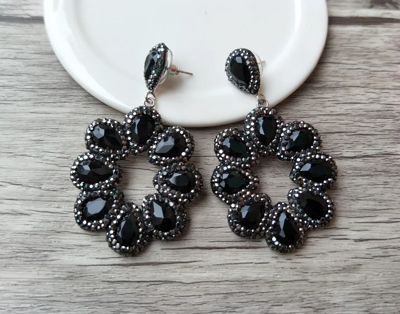 6 пар великолепных цветов винтажные богемные Подвески капли воды