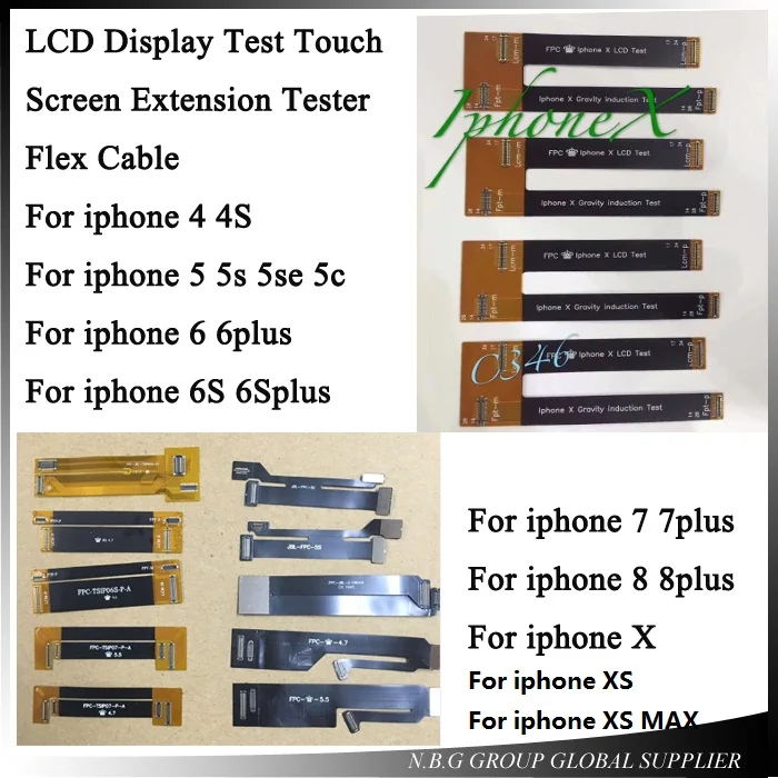 Новинка ЖК-дисплей тестер с сенсорным экраном гибкий кабель для Iphone X XS MAX 4 Φ 5C 6G 7G