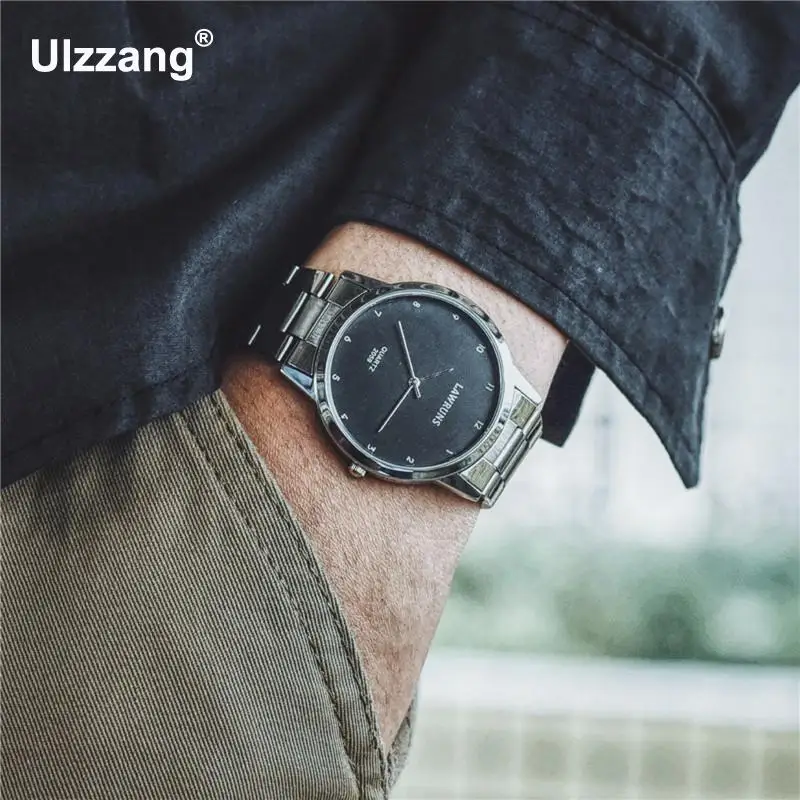 Часы мужские и женские модные кварцевые полностью из нержавеющей стали |