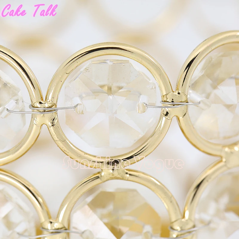 Gold crystal bowl candle holders 7.5*8.5cm 3 layers tealight stand 10 pieces home decoration candy bar party supplier Дом и сад