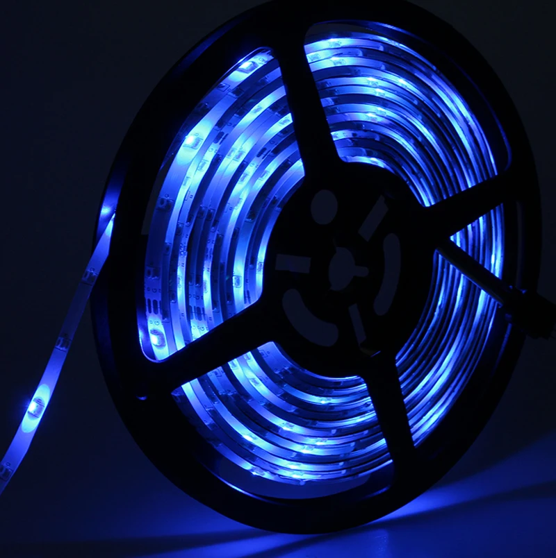 5 м 300 светодиодов 3528 RGB Меняющие цвет водонепроницаемые флисовые полосы Набор + 24