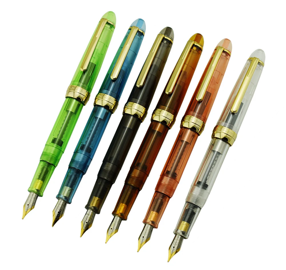 Новинка, 6 шт. в наборе, Jinhao, 992, Золотая авторучка с зажимом, с чернильным конвертером, Тонкое Перо, 0,5 мм, для письма, подписи, для школы, для мужчин и женщин