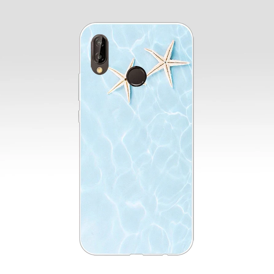 8H Blue Wood Seashells Sea Star Soft Silicone Tpu Cover Case for huawei p 20 lite pro y6 2017 mate 10 | Мобильные телефоны и