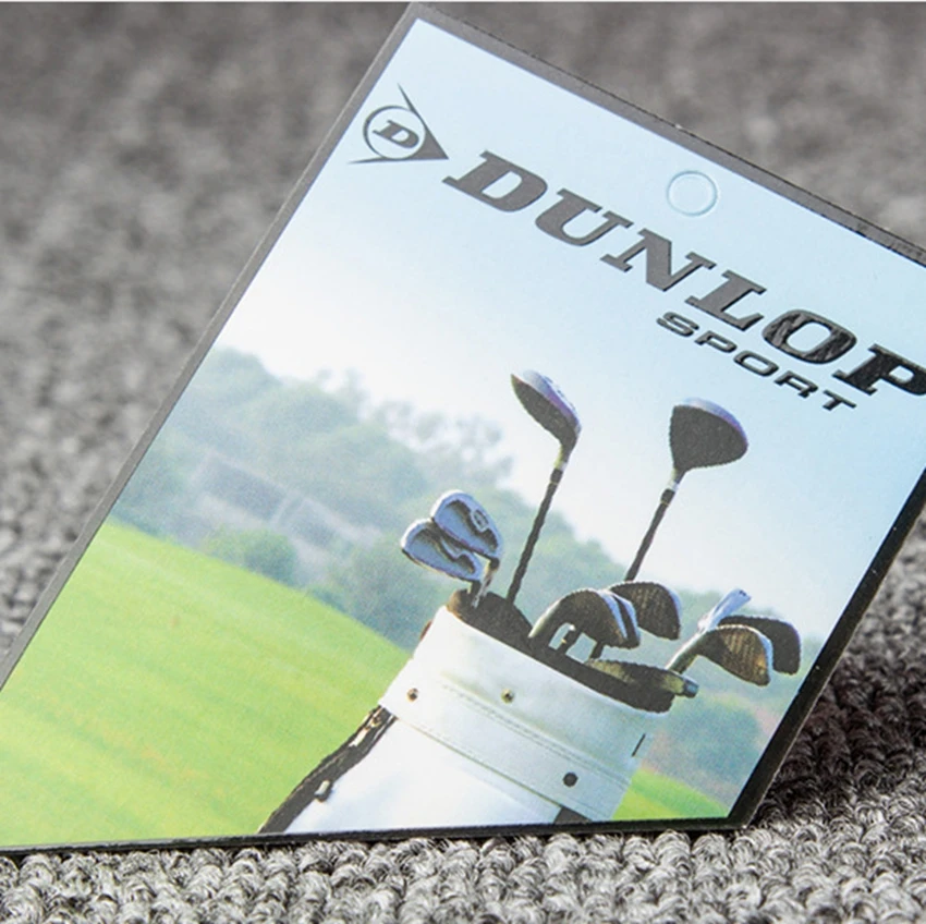 

500pcs/lot Customized hangtag printed paper tags for golf 300gsm coated paper tags