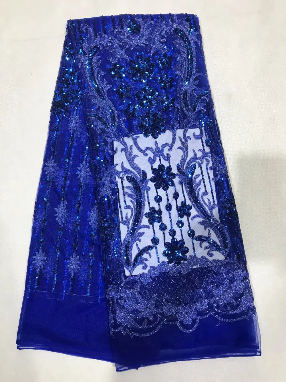 Popular Buying High Class Elegant Big Red Sequins Flower African French lace Wholesale Breathable Tulle Lace Fabric Wedding AFL | Дом и сад