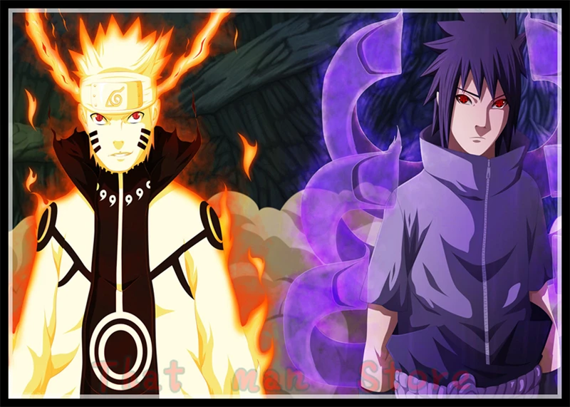 Аниме Белый Картонный постер Uzumaki постер Naruto один кусок бар для кафе для дома Декор стикер на стену 42*30 см без рамки