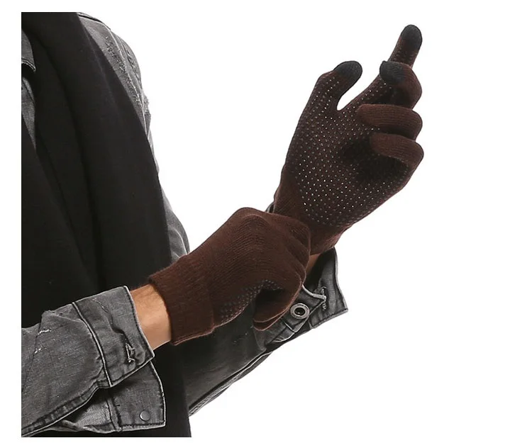 Для мужчин женщин Экран Touch Бесплатная Вязание Прихватки для мангала плюс бархат