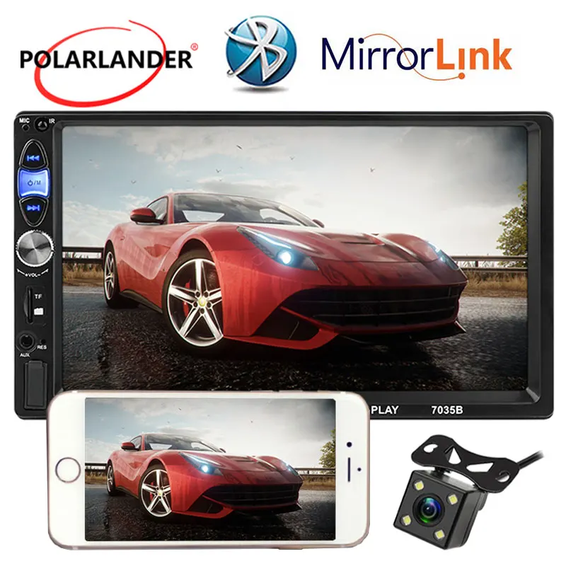 Автомагнитола 2 Din 7 дюймов стерео зеркальная ссылка новинка 2018 MP5 MP4 Bluetooth AUX USB TF