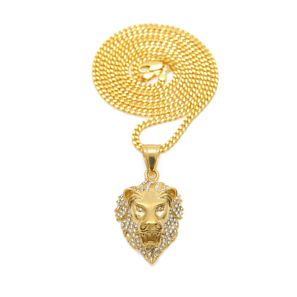 Женское ожерелье с подвеской в виде льва стиле хип хоп|necklace with|pendant necklacelion pendant |