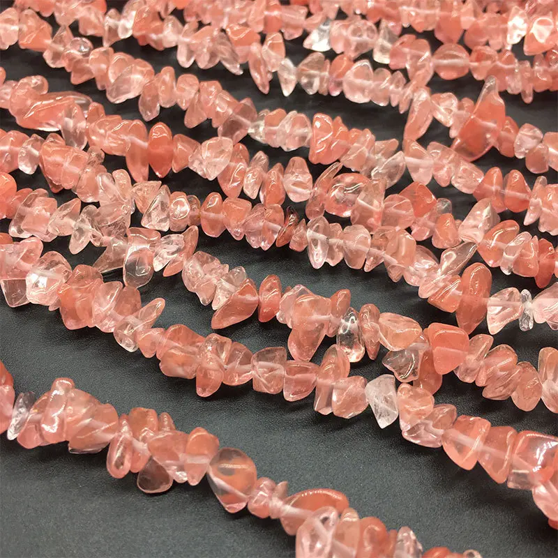 1 нить камня вишневого кварца аксессуары для ювелирных изделий бусины россыпью 4-8