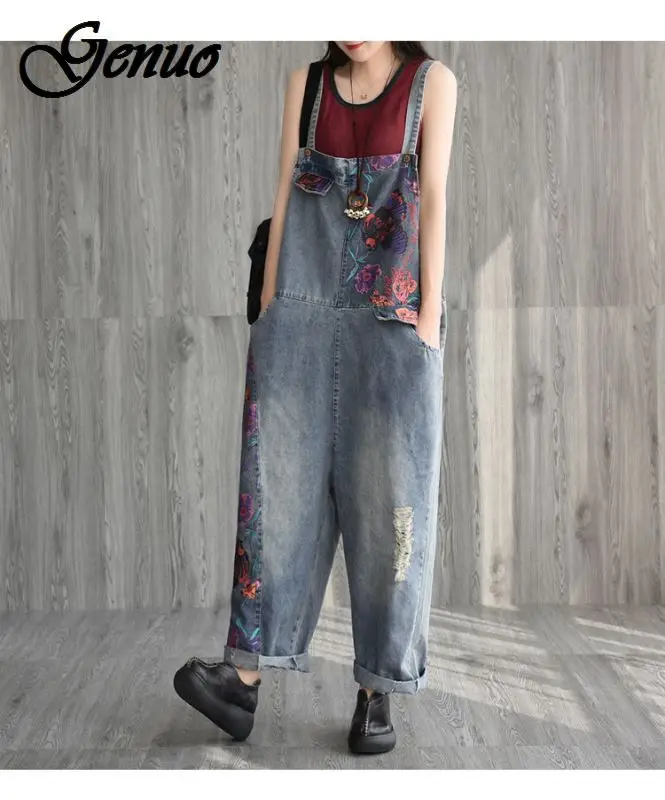 Personality Women's Pencil Jeans Spring rose embroidery fashion sequins Elastic Stretch Trousers | Женская одежда