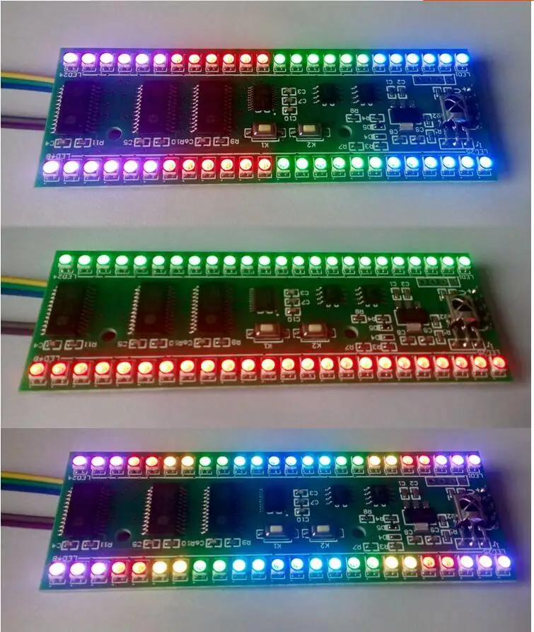 RGB MCU регулируемый дисплей узор 24 светодиодный VU индикатор уровня