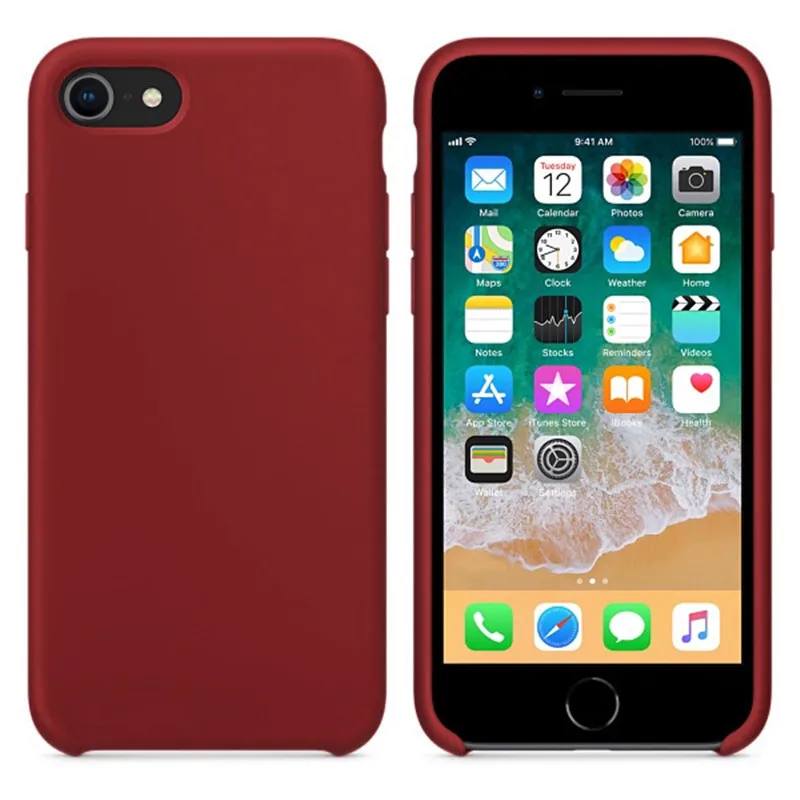 Официальный силиконовый чехол для iPhone 7 8 Plus чехол для телефона для iPhone 11 Pro X XR XS MAX чехол s для iPhone 6 S 6 S Чехол без логотипа