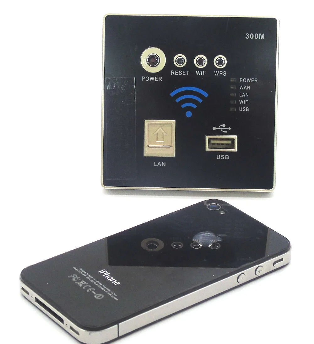Настенный встроенный 300mbps разъем 3G Wifi беспроводной AP маршрутизатор USB зарядное