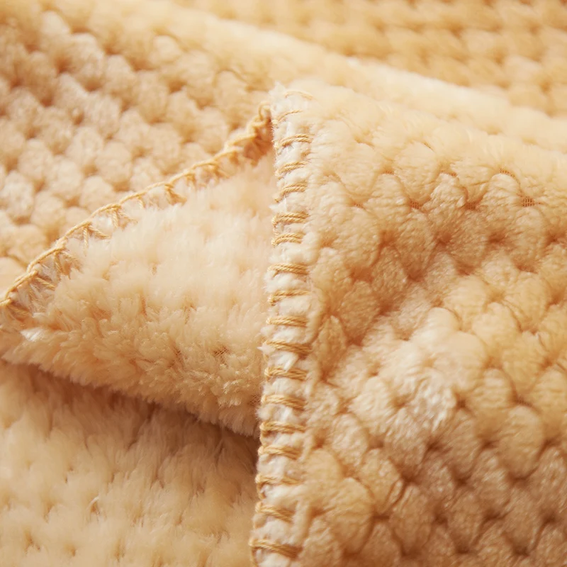 Светло-коричневый чистый цвет постельные принадлежности одеяло дизайн флисовые