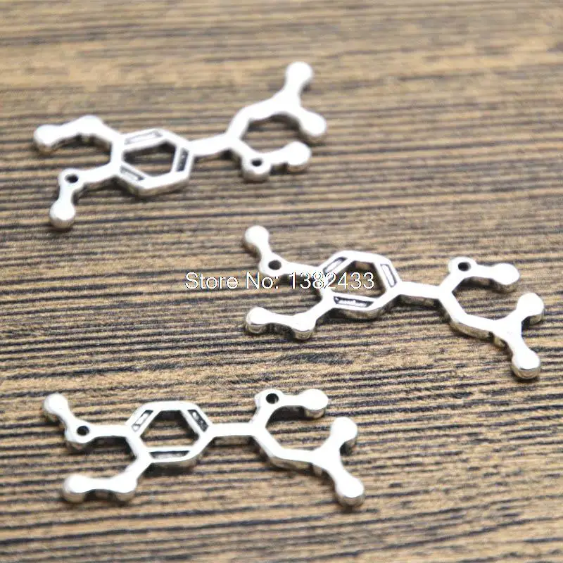 25 шт Адреналин молекулы амулеты античное серебро 29x11мм|charm pendant|charm antique silvercharms |