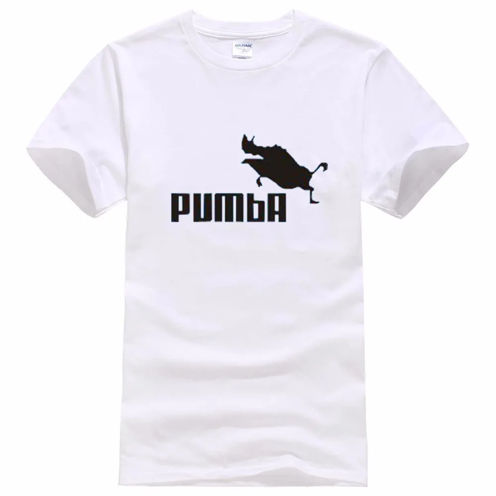 Забавные милые футболки homme Pumba, мужские хлопковые топы с короткими рукавами, крутая футболка, милый кавайный летний Трикотажный костюм, футболка