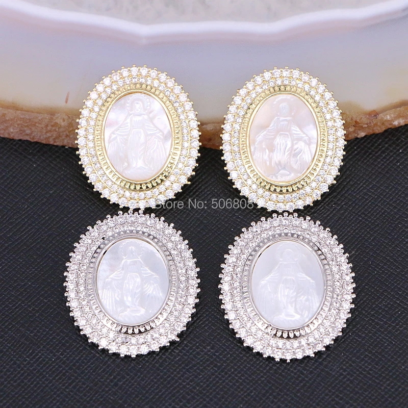 5 шт. резная овальная подвеска с искусственным жемчугом|mother of pearl shell|mother pearlmother