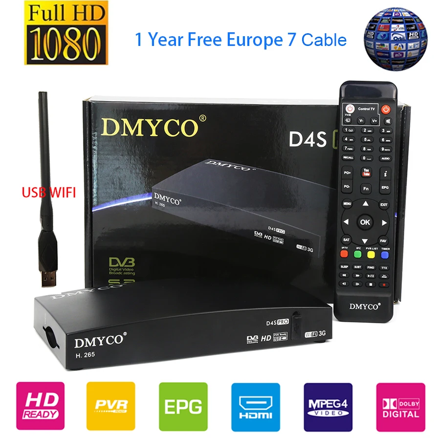 Новинка! Испания ТВ спутниковый ресивер Поддержка DVB S2 YouTube H.265 приёмок добавить 1
