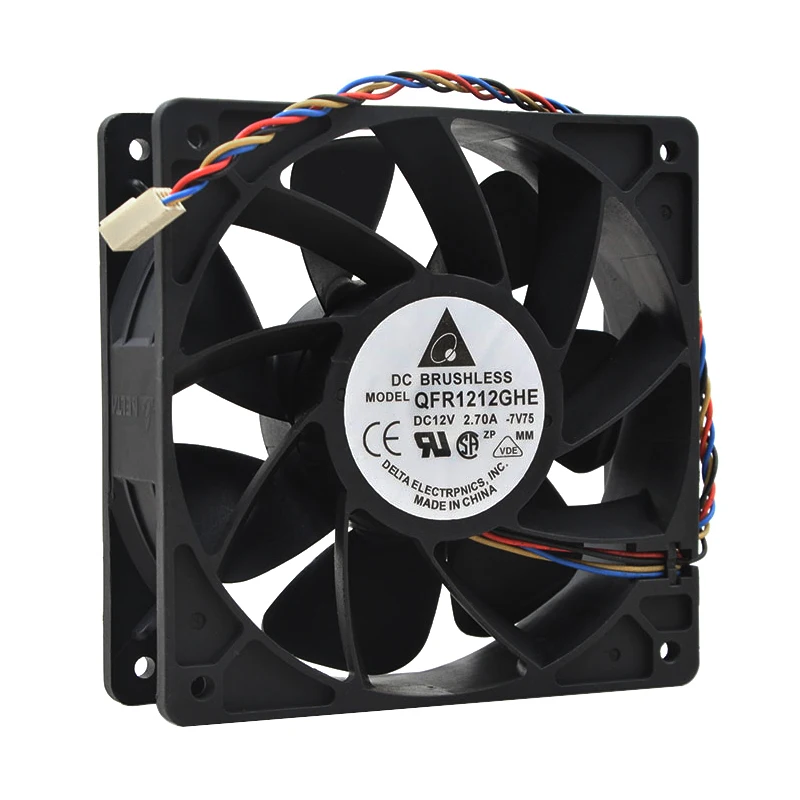 1 шт. QFR1212GHE PWM 4P 12V 2.7A 12038 Вентилятор охлаждения сервера 74Y5220 120 мм 120*120*38 для биткоина
