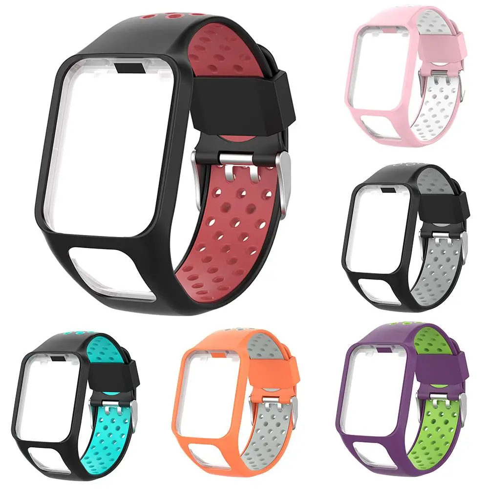 Двухцветный силиконовый ремешок для часов TomTom Spark 3 Cardio Music Runner 2 серии Dual colors |