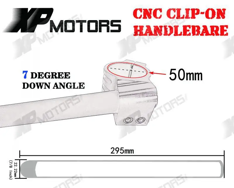 Мотоцикл Новый Пара 7/8 &quotРули Clip On 50 мм Черный Для Suzuki GSX R600 1994 1995 1996|motorcycle guard|new