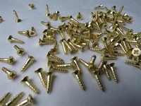 100pcs gold cross fitting brass wood screwpickguard screws size3mmx12mm