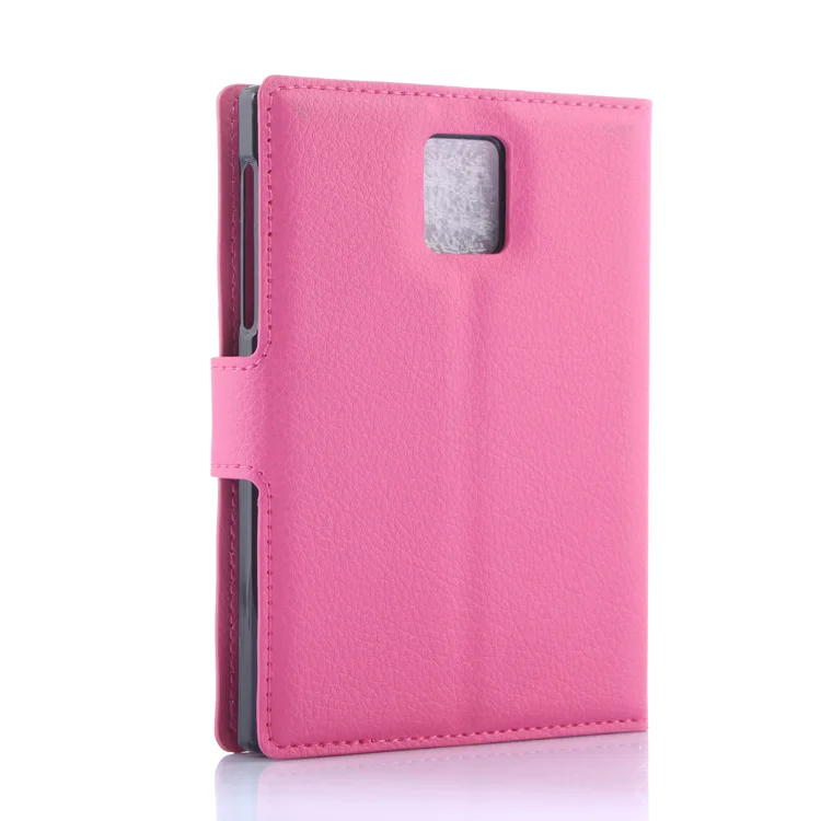 Hot pink Чехол-бумажник из искусственной кожи с откидной крышкой для Blackberry Passport Q30, высококачественный чехол с функцией подставки и держатель для карт - Цвет: Hot pink