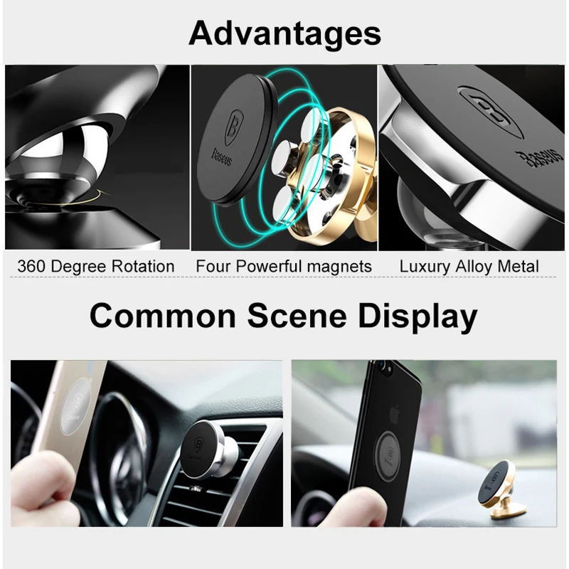 Baseus магнитный автомобильный держатель для телефона для Iphone samsung huawei мобильный сотовый телефон Поддержка Держатель на вентиляционное отверстие автомобиля gps автомобильный телефон стенд