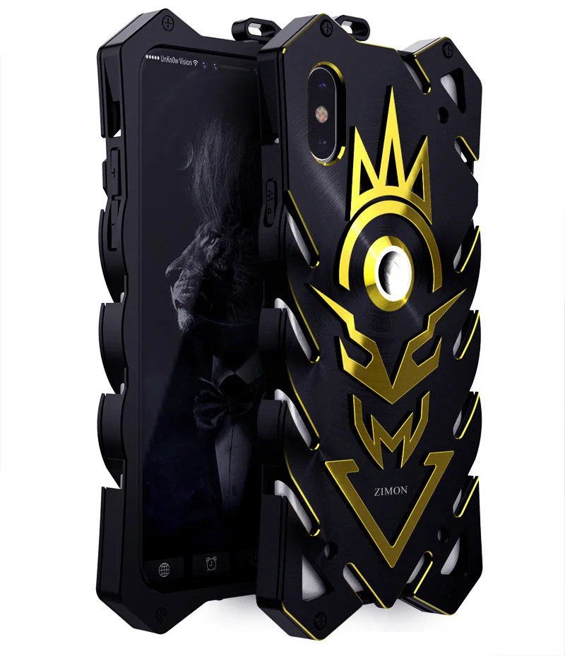 Металлический чехол для iPhone XS противоударный Heavy Duty Броня из металла Алюминий