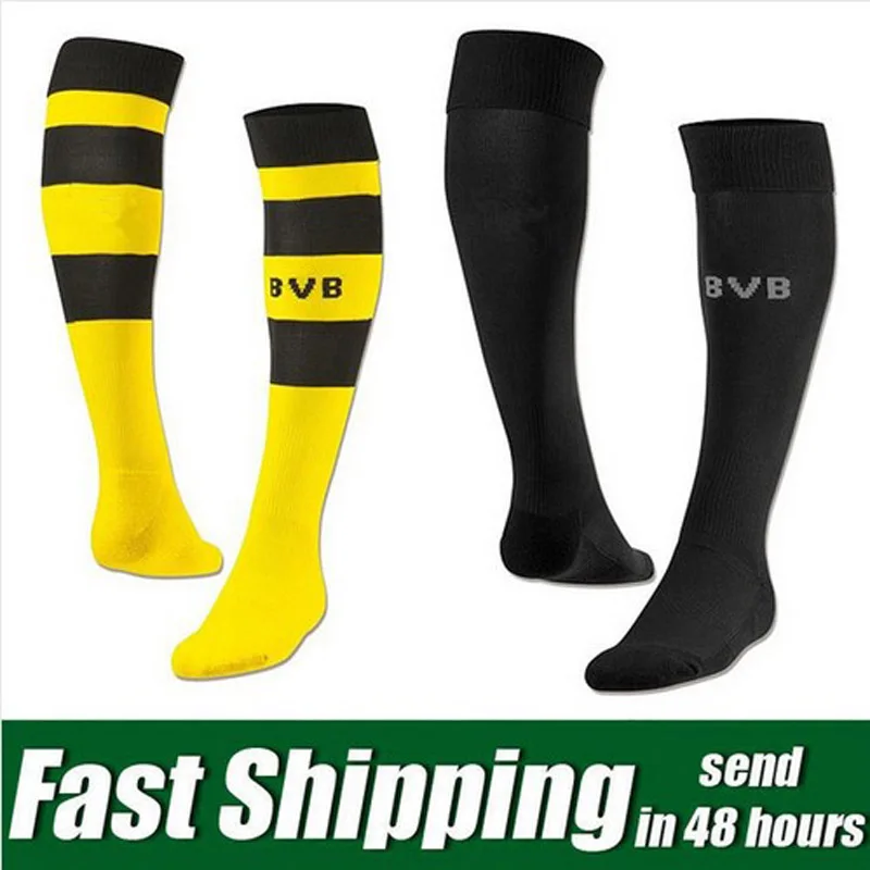 004 IN на складе 15 16 боруссия дортмунд футбол носки дома желтый BVB формы футбола