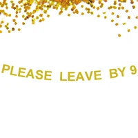 1 set custom your banner glitter gold please leave by 9 banner for funny birthday holiday housewarming party backdrop decor