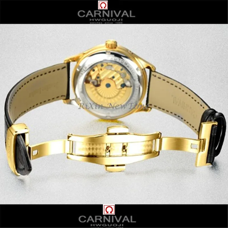 Автоматические механические часы Carnival energy display мужские люксового бренда военные