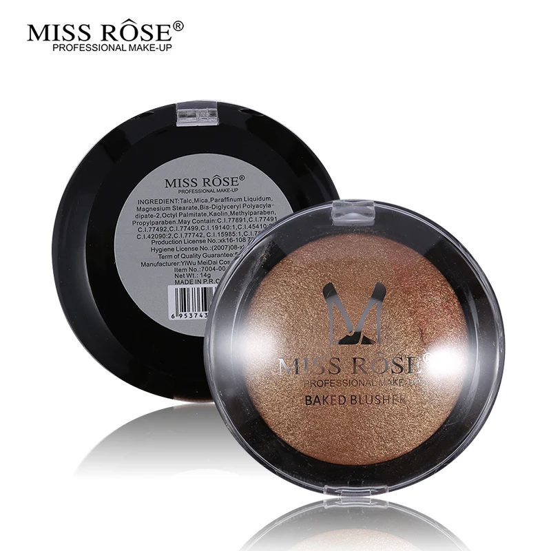 MISS ROSE beauty, Румяна для лица, запеченные для щек, цветные бронзаторы, румяна, палитра цветов, ete, гладкие косметические тени, макияж, длительное покрытие