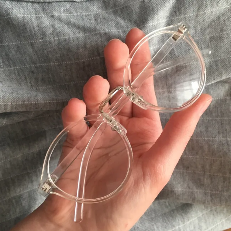 

New Brand Design Small Frame Transparent Round Lady Glasses Frame Fashion Vintage Clear Glasses Computer Eyeglass Frame