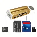 SY-662 USB 2,0 все в 1 мульти устройство чтения карт памяти TF Micro SD MMC карты памяти SDHC M2 Memory Stick MS Duo RS-MMC+ розничная посылка