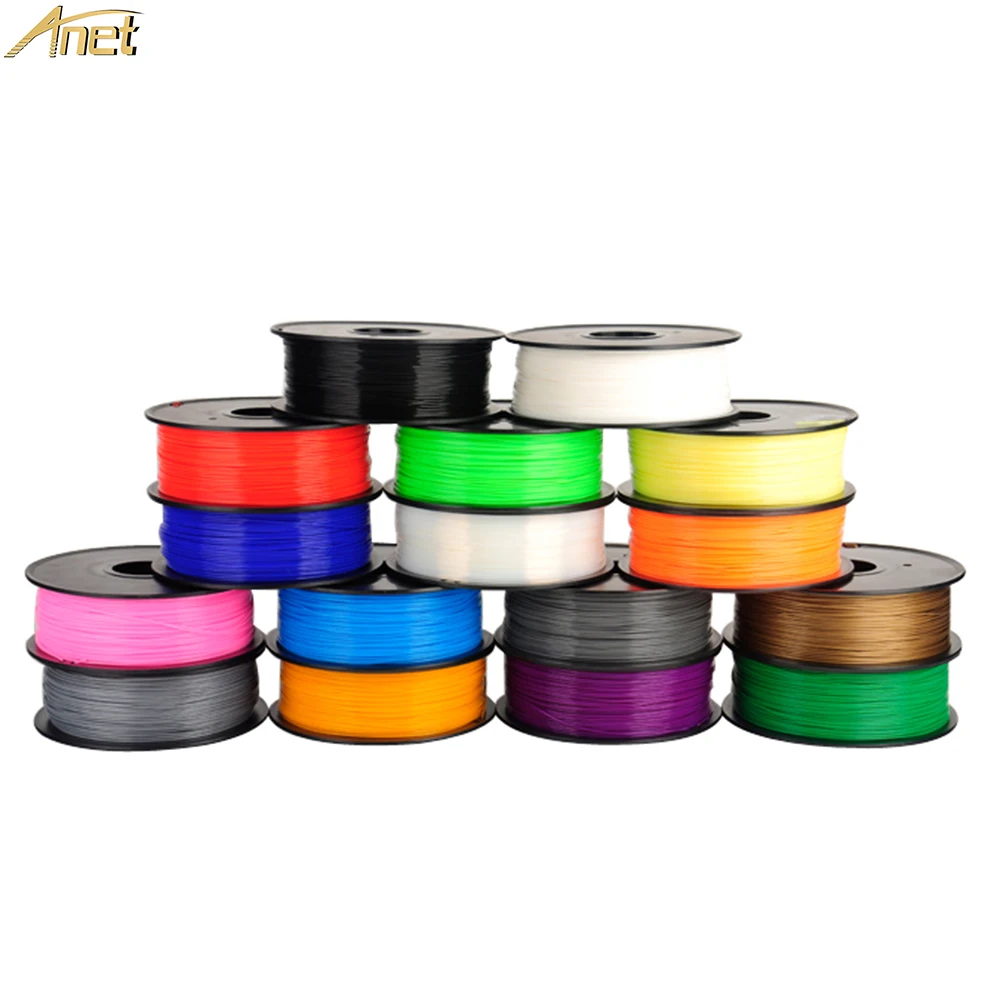10 шт./лот нить для 3d принтера Anet PLA 1 75 мм кг/катушка MakerBot/RepRap/kossel/Createbot|filament 3d|pla 1.75mm