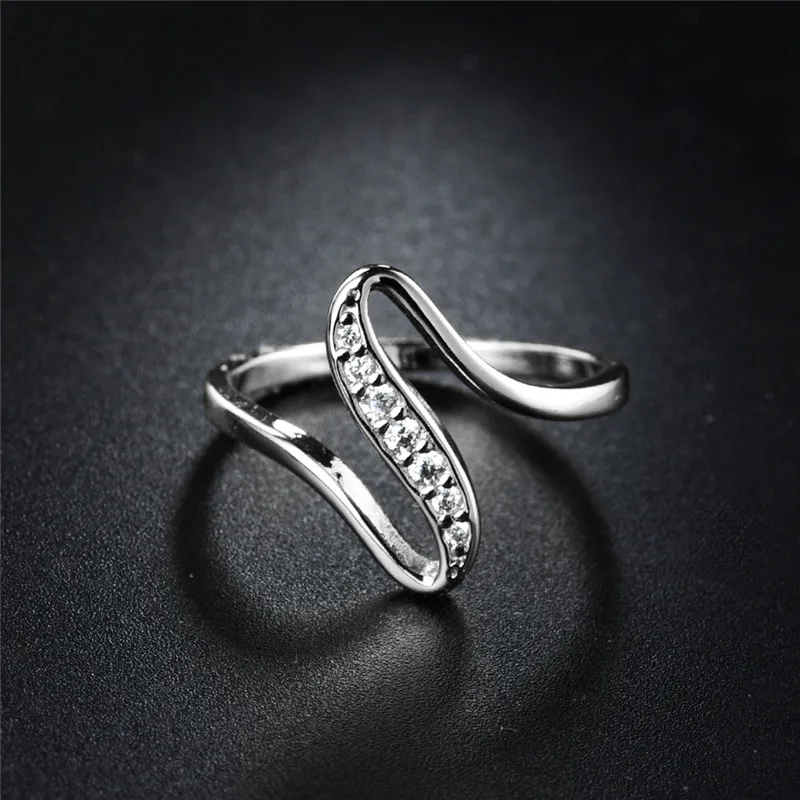 BUDONG уникальное кольцо бесконечности для женщин 2017 белое золото цвет круглый