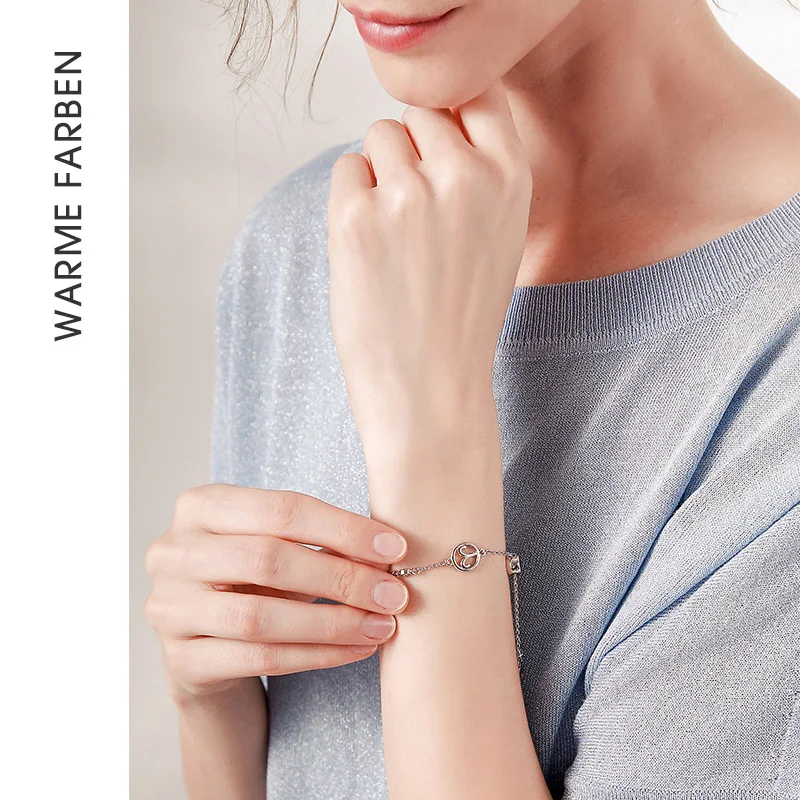 Женские браслеты Swarovski с кристаллами и созвездием модные серебряные голубыми