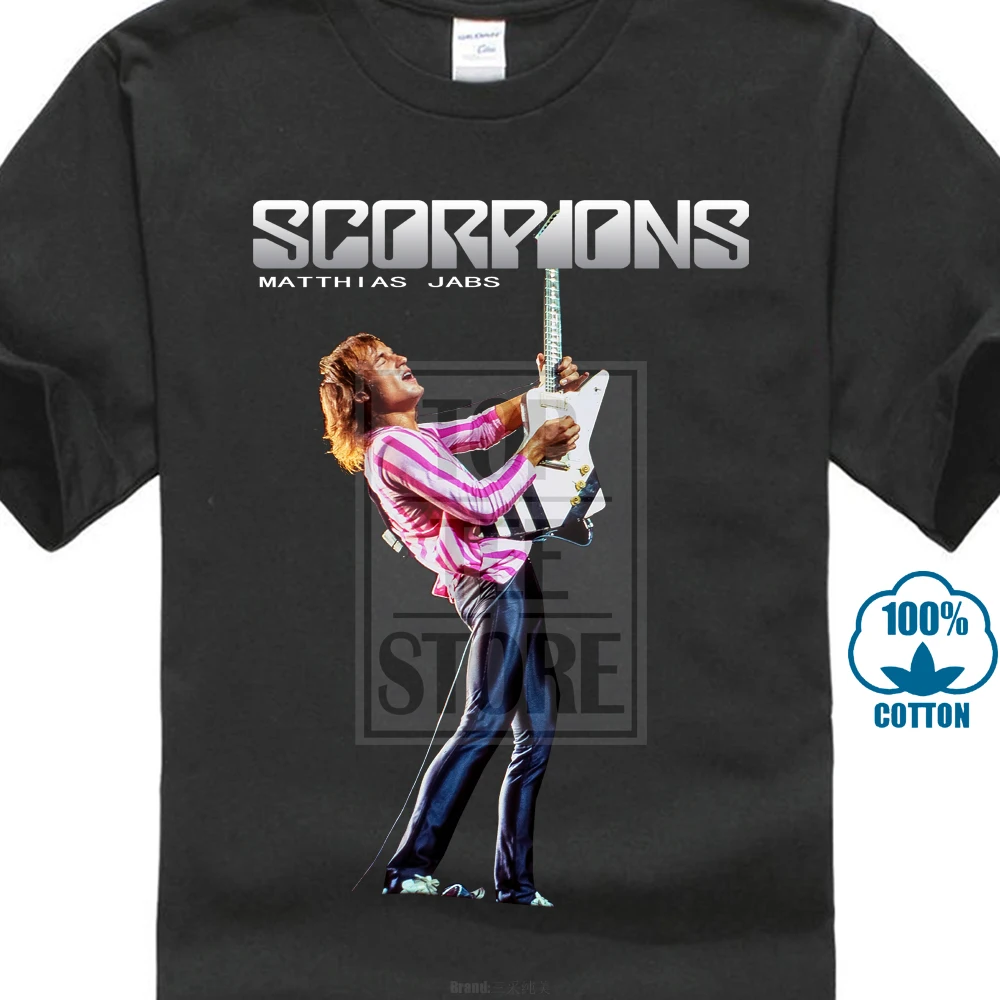 Черная футболка для мужчин с принтом скорпионов mattias Jabs Guitarist S To 4Xl|t shirt|black t shirtshirt |