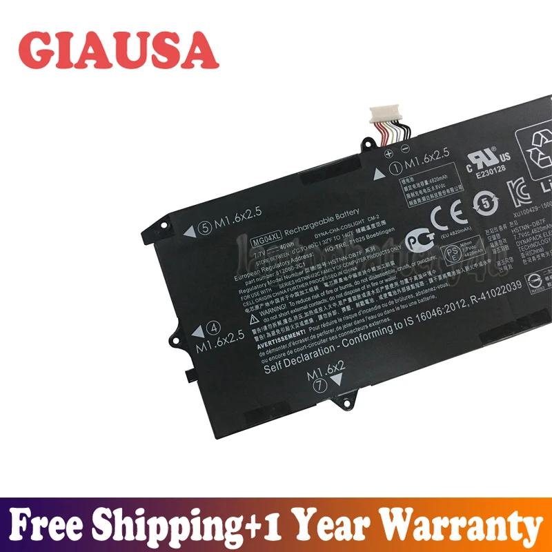 GIAUSA новая 7 V 40Wh 4820mAh MG04XL батарея для HP Elite X2 1012 G1 MG04 HSTNN-DB7F 812205-001 серии | Компьютеры и