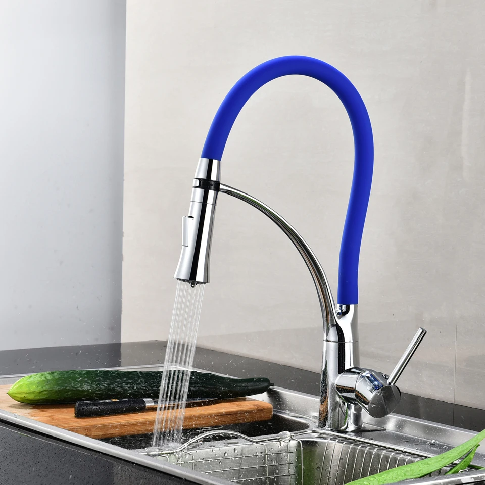 Новый разнообразный цветной кухонный кран 360 Вращающийся хромированный
