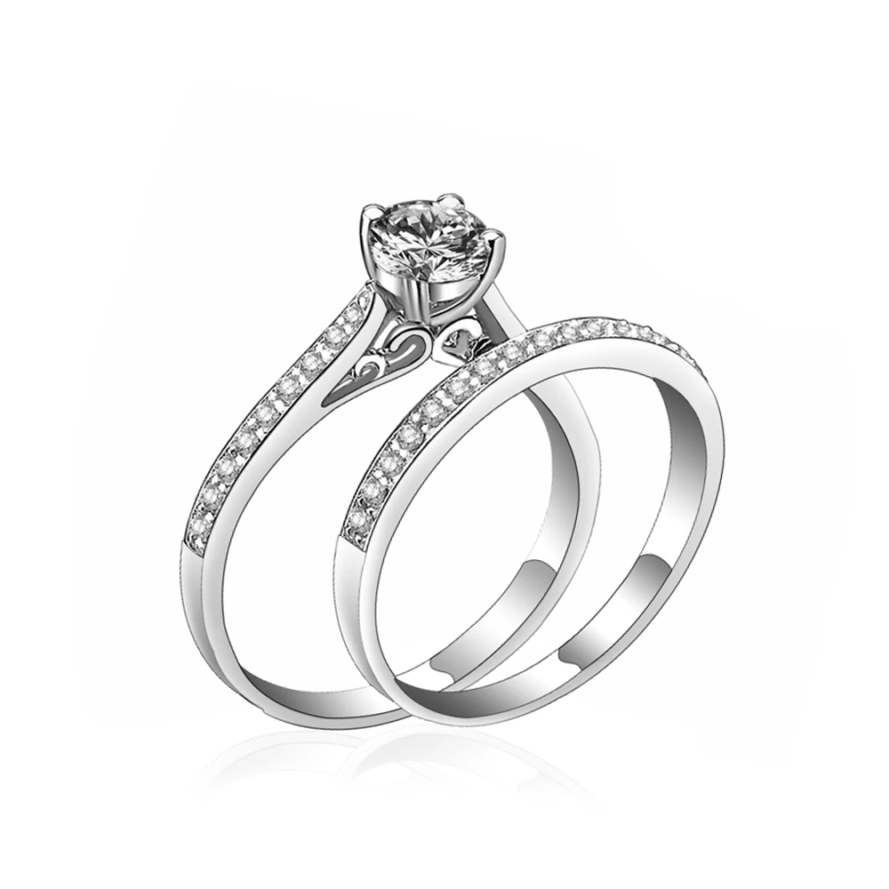 FAMSHIN очаровательное серебряное кольцо женское ювелирное изделие с кристаллами