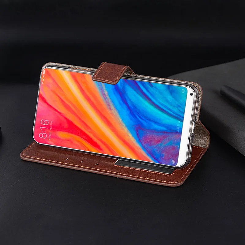 Роскошный чехол кошелек для Xiaomi Mi Mix 2S откидной Магнитный кожаный с подставкой и