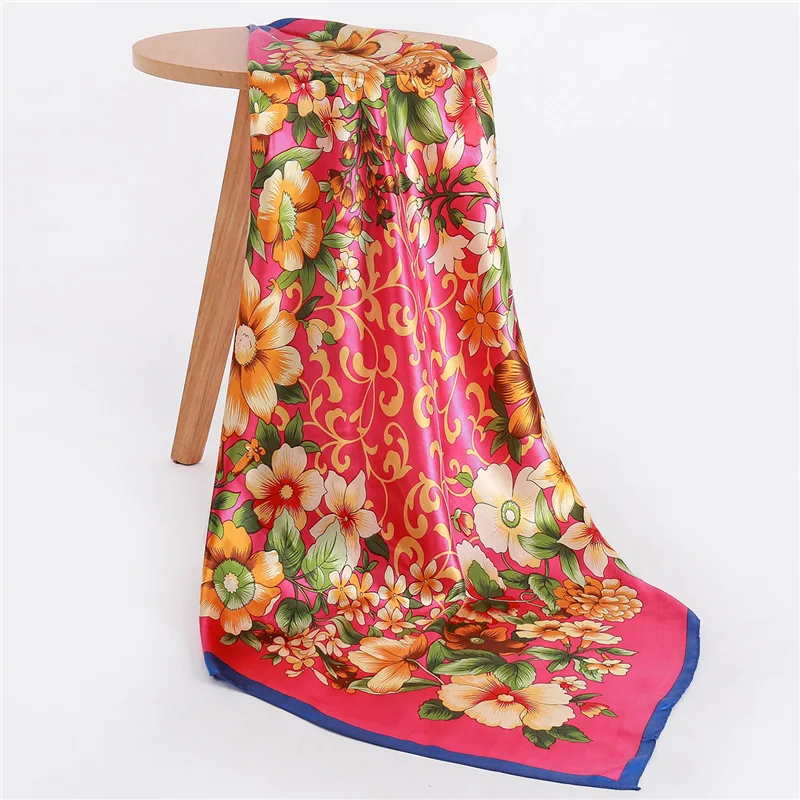 Женская сумка с ручкой и принтом многофункциональный головной платок Femme Foulard Soie