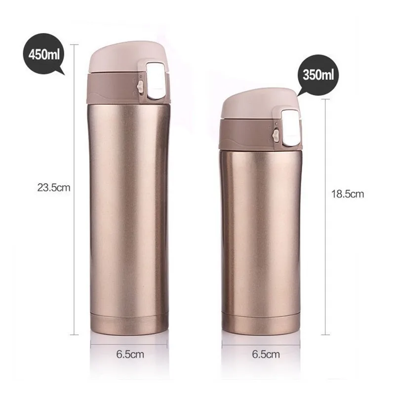 Thermos Mug Vacuum Flasks Cup Stainless Steel 350ml500ml My Water Bottle Travel Insulated Tumbler For Car Coffee | Дом и сад