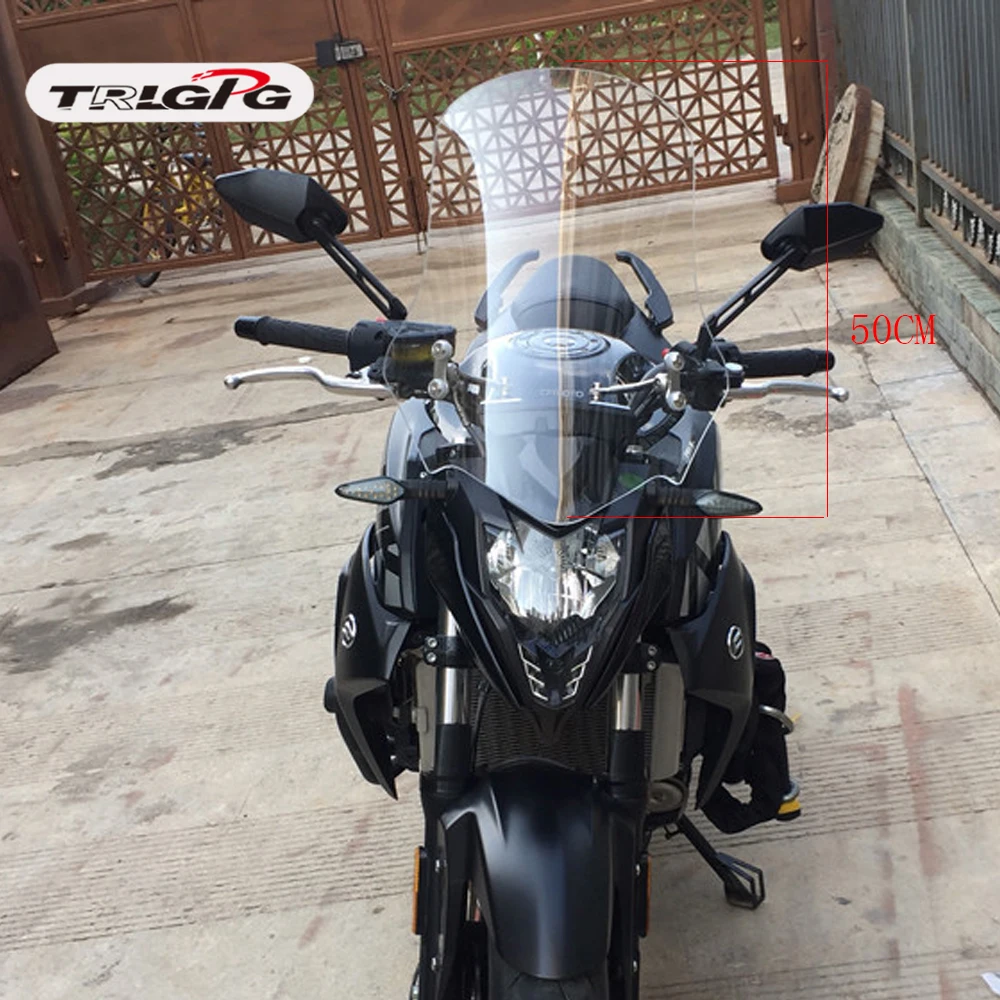 50MM 55 мм 50 мм 40 мм moto rcycle лобовое стекло переднее лобовое стекло+ кронштейн солнцезащитный козырек для CF moto nk400 nk650 - Цвет: 50MM