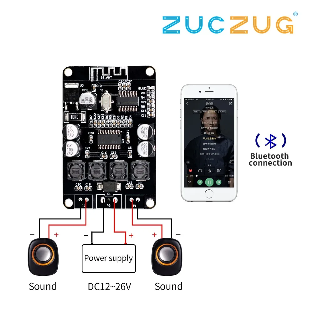 VHM-313 TPA3110 2x15 Вт Bluetooth аудио усилитель мощности доска для Bluetooth динамик
