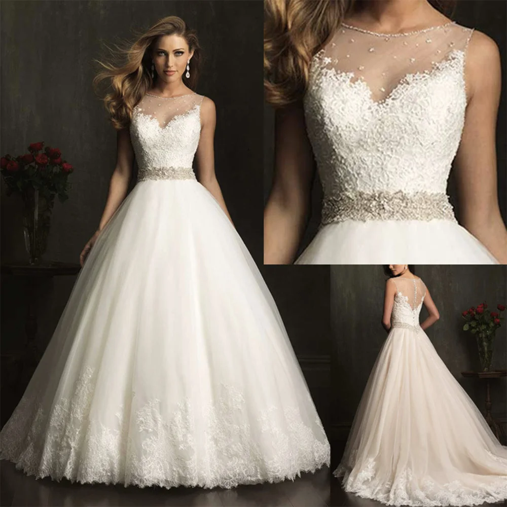 Fansmile Новое Vestidos de Novia винтажное бальное свадебное платье из фатина 2021 принцесса